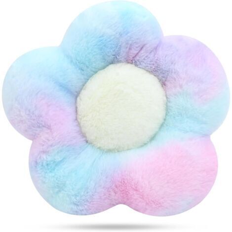 (35cm, Bunt) Blumenkissen 35cm, Stuhlkissen, Sitzkissen, Tatami-Kissen, niedliches Plüsch-Bodenkissen in Blumenform für Schlafzimmer, Sofa-Stuhl-Dekoration (1/5)