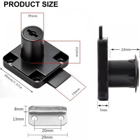 SENENQU 10 Stück Schrankschloss Mit Schlüssel 30mm Spindschlösser mit