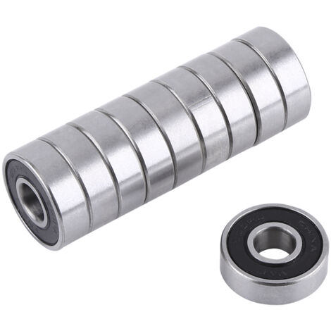 10 Pièces 608-2RS Roulements à Billes roller Longboard Convient pour ABEC Utilisé pour les patins les planches à roulettes les scooters(8 mm x 22 mm x 7 mm) (1/5)
