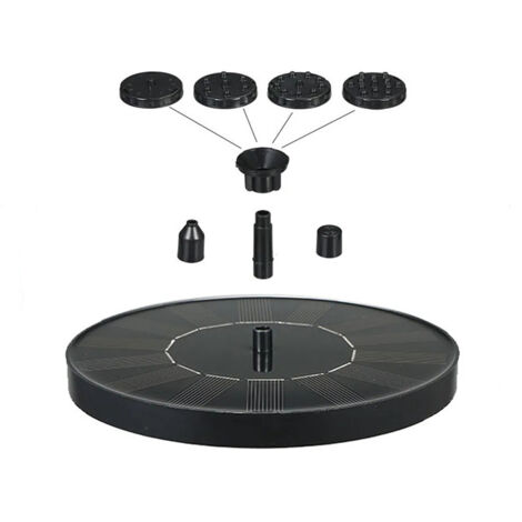 Solarbrunnen für draußen, 1,4 W, Solar-Vogelbad, ideal für Zierteich, Außenteich, Garten (1/5)