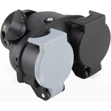 13-poliger auf 7-poliger Anhängeradapter, 13- auf 7-poliger Anhängeradapterstecker, Anhänger, Caravan-Elektrik, wasserdicht, 12 V, N- und S-Typ, Verlängerungsadapterbuchse (1/5)