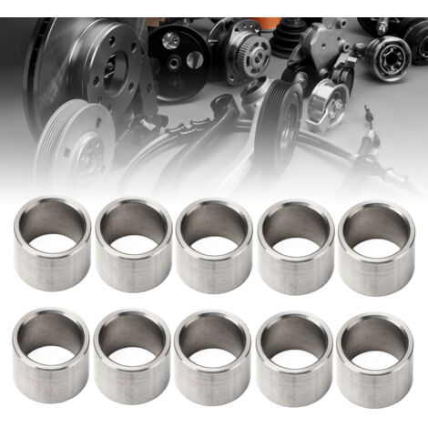 Lot de 10 entretoises de rondelles, diamètre extérieur 15 mm, diamètre intérieur 12 mm, en acier inoxydable, durables, pour applications industrielles et de bricolage (3515-0015-0120) (1/5)
