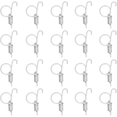 20 pcs Cage Porte Fixation Doigt Ressort, Métal Snap Loquet Crochet Multifonctionnel Cage Porte Mousqueton pour Cage Porte (1/5)