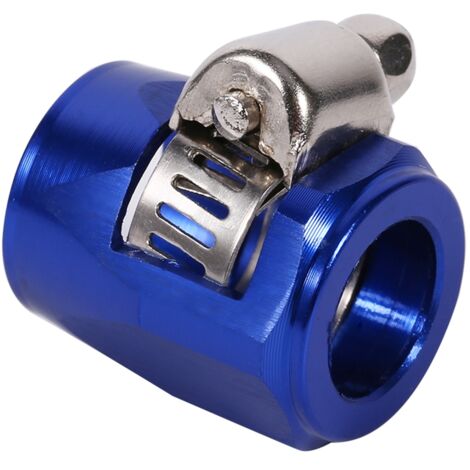 Collier de serrage pour tuyau d'arrosage AN6, bleu, pour carburant, huile et eau (1/5)