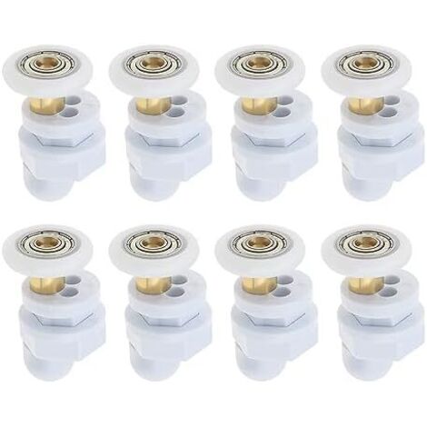 CSPARKV 23 mm, 8 Stück, ultraleise Glas-Schiebetürrollen für Duschtüren, Dampfbäder (1/5)
