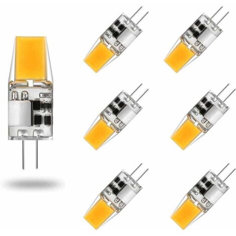 G4 LED-Glühbirne, AC/DC, 12 V, 5 W, G4-LED-Lampen, Warmweiß 3000 K, Leuchtmittel, entspricht 50 W, Halogenlampe, 360° Abstrahlwinkel, kein Flimmern, 6 Stück, Warmweiß 3000 K, 5 W (1/5)