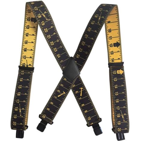 Robuste Werkzeug-Hosenträger, robuste Hosenträger mit Clip, verstellbare Hosenträger, bequeme Hosenträger für Damen und Herren, klare Skala (1/4)