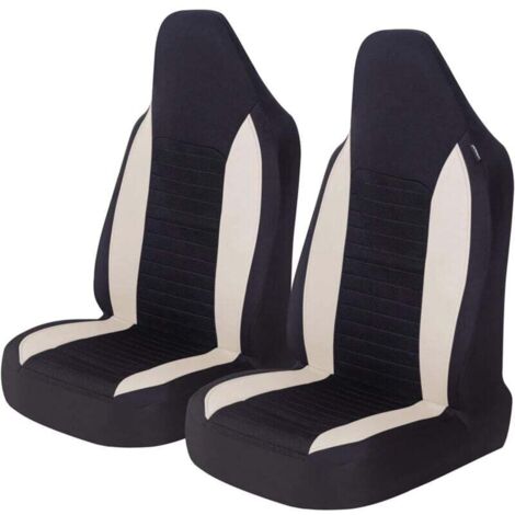 2 pezzi Coprisedili anteriori per auto Protezioni per sedili auto Coprisedili universali per auto Camion SUV, Beige