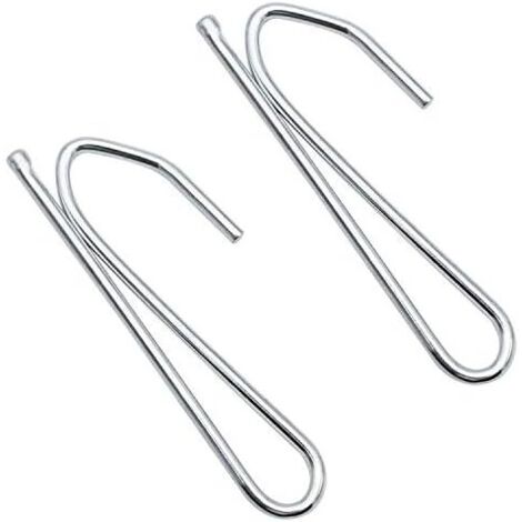 CSPARKV 50 Stück Metall-Vorhanghaken, Haken aus Edelstahl, Vorhangkrallen, dicke Vorhanghaken für Plissee-Vorhänge und schwere Türvorhänge (1/5)
