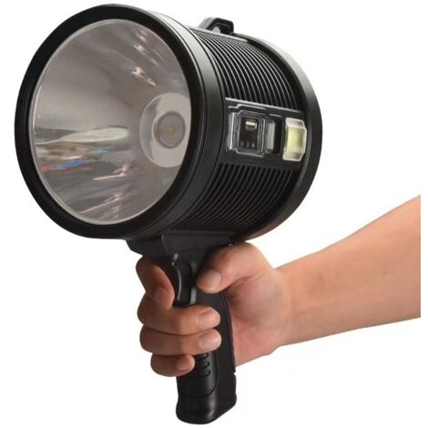 Wiederaufladbarer Strahler, superheller Solarstrahler für den Außenbereich, tragbare Taschenlampe, große Taschenlampe, mit COB-Lampe, USB-Kabel und Solarmodulen, wasserdicht, für Jagd, Bootfahren, Cam (1/5)