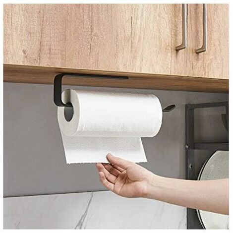 Papierrollenhalter, Küchenrollenhalter, Küchenrollenhalter unter Schrank, Papierrollenhalter, Papierrollenhalter, Papierrollenhalter ohne Bohren (H-29,5 cm) (1/3)