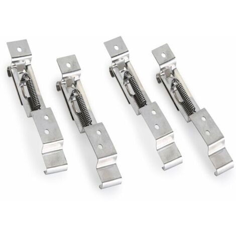 XVX 4 pièces support de plaque d'immatriculation de voiture pince de plaque d'immatriculation de remorque/support de licence paire ressort en acier inoxydable (1/5)