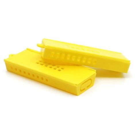 CSPARKV 10-teiliges Bienenzucht-Zuchtbecher-Set-Set, Käfig für Bienenköniginnen, Zuchtkäfige für Bienenköniginnen, geeignet für Imker, um Bienenköniginnen besser für die Zucht zu nutzen (gelb) (1/4)