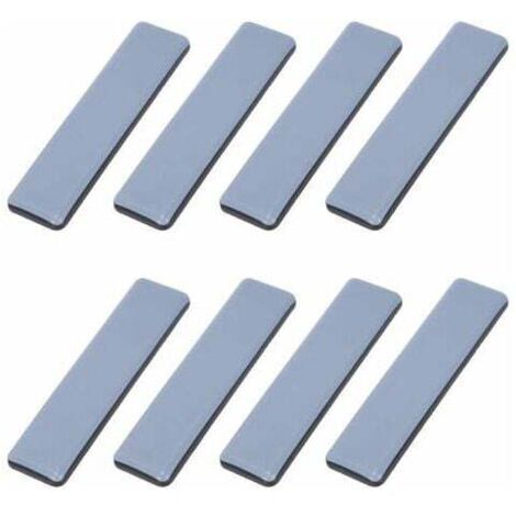 XVX Schwere Möbelgleiter, selbstklebende Teflon-Gleiter, rechteckige Anti-Vibrations-Möbelgleiter-Pads, blau/schwarz, Skid Super Gliders (8 Stück 25 mm 100 mm)