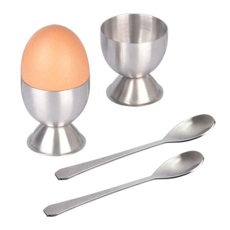 Eieröffner-Set aus Edelstahl, Eierschneider, Eierschalenöffner, Eieröffner, gekochte Eier, Küchenwerkzeug, zum Öffnen von rohen und gekochten Eierschalen (13,7 cm x 3,8 cm) (1/4)