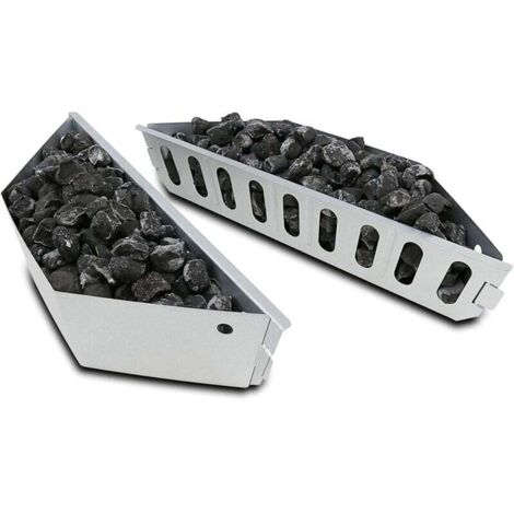Confezione da 2 supporti per cestelli per barbecue a carbone da 15" x 5" per barbecue Weber da 22" e 26" (1/4)