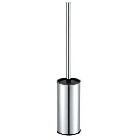Toilettenbürstenhalter aus Edelstahl, Chrom, rund, freistehend, für Badezimmer (Chrom) (1/4)