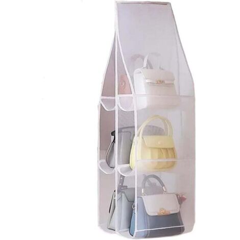 Hängender Geldbörsen-Organizer für Geldbörse, Hänge-Organizer im Kleiderschrank, Geldbörsen-Organizer für den Schrank (Farbe: Weiß, Größe: M) (1/4)