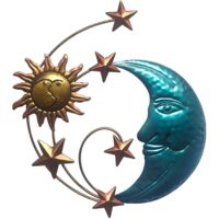 Andere Wanddekorationen, Metallwanddekorationen, Sonne-Mond-Wanddekorationen, Metallwandskulpturen, 3D-Hängeornamente, dekorative Wandstatue, Wohnzimmersofa, moderne minimalistische Wanddekorationen,