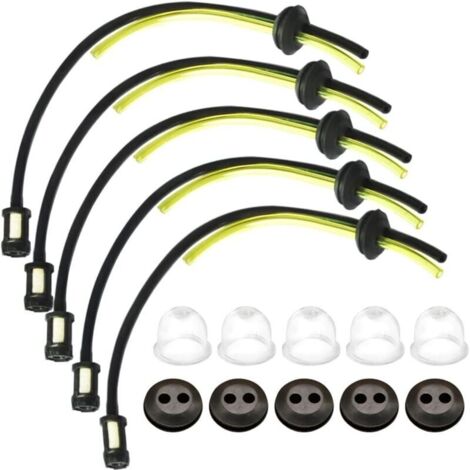5Pièces Durite Essence Debroussailleuse Joints de Tuyau de Carburant Universels Filtre à Essence Kit Tuyaux D'essence Tuyau D'alimentation Essence Joint et Filtre pour Tondeuse H723