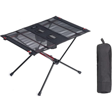 Table Pliante Rectangulaire Ultralégère Oxford Table de Pique-Nique Camping Table Pliable Cuisine Table Portable Randonnée Camping en Plein Air (Noir) (1/5)