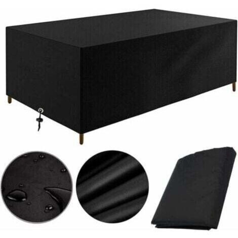 Housse de protection pour mobilier de jardin 200x100x75cm, idéale pour table de jardin ou mobilier d'extérieur. Tissu Oxford imperméable, coupe-vent, anti-UV et résistant au froid (200x10 FLITI).