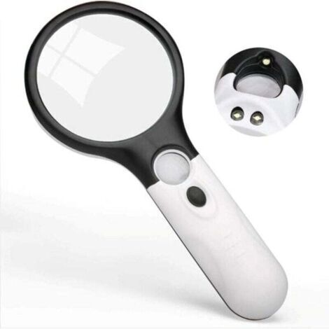 Loupe portable MUMU, loupe électronique LED 100x avec éclairage, lentille optique HD, loupe de lecture de journaux (1/4)