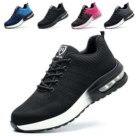 Chaussures de sécurité légères, confortables et antidérapantes pour hommes et femmes, à semelles blanches, pointure 40 (1/4)