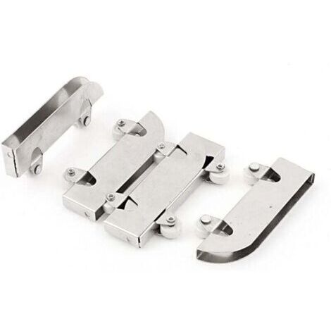 Rollers for glass sliding doors, double rollers, stainless steel, 5mm (1/4)