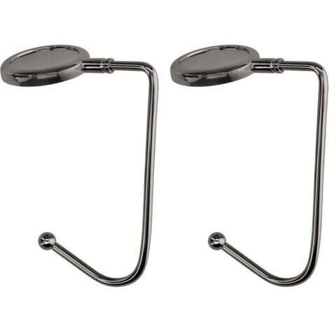Handbag Hooks - Black - Foldable Bag Hooks - Bag Holders for Table or Desk - For Hanging Handbags and Small Items FLITI (1/4)