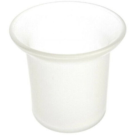 Cleafe – Replacement toilet brush holder made of frosted glass, bathroom accessory 52597 – (1/2)