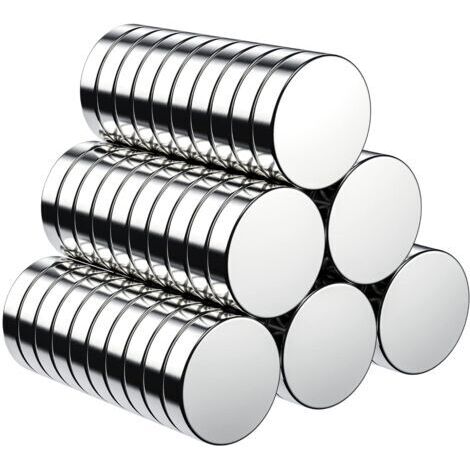 Aimants 60PCS, Aimant Ultra Puissant pour Frigo 10X2mm, Petits Aimants Ronds pour Réfrigérateur, Plaque Magnétique, Porte, Tableau Noir, Carte - Boîte de Rangement Gratuite Incluse (1/5)