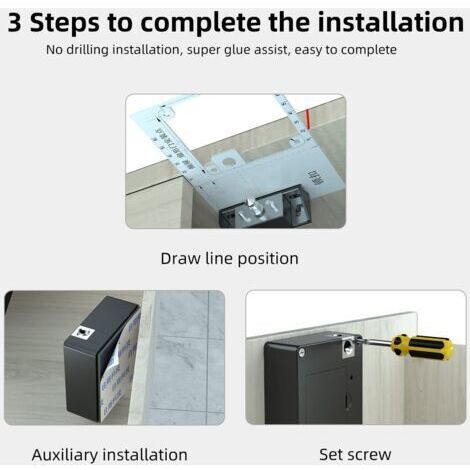 INHHUB Verrouillage d'armoire électronique bricolage caché pour armoire ...
