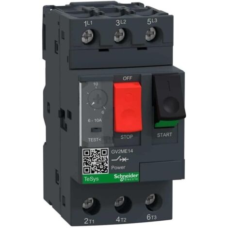 TeSys GV2ME - disj. moteur - 6..10A - 3P 3d - déclencheur magnéto-thermique - GV2ME14