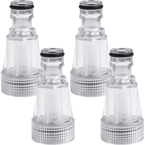 4 Pièces Filtre à Eau pour Nettoyeur Haute Pression, Filtre à Eau Accessoires de Jardin Filtre D'entrée D'eau avec raccord de 3/4 pouces pour Raccords de Jardin, Lavage de Voiture (1/5)