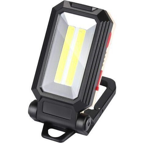 Lampe de travail LED Lumière de Camping Projecteur LED Rechargeable Lampe de Travail Rechargeable Lampe Atelier COB Torche Lampe de Poche avec Base Magnétique pour Garage, Camping, d'urgence, etc (1/5)