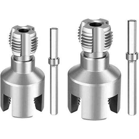 Outil de Filetage de Tuyau Intégré, Outil de Filetage de Tuyau Interne Et Externe Intégré, Clé pour Conduites D'eau, Taraudage de Tuyau, pour Tuyaux 1/2" Et 3/4" (1/5)