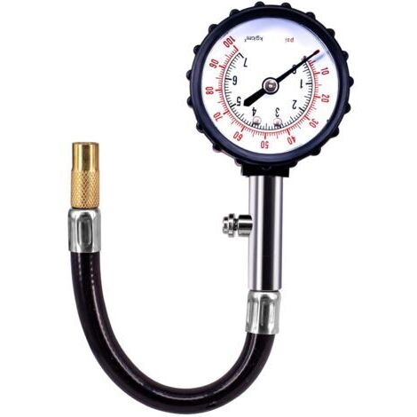 Haute Précision Portable Pneu Manomètre Long Tube Manomètre Pour Voiture Moto à Décharge (1/5)