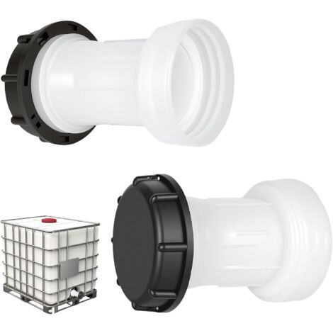 Accessoire de réservoir IBC, adaptateur IBC S60 x 6, extension, entretoise, filetage grossier, rallonge IBC avec couvercle, accessoire pour réservoir IBC, réservoir d'eau, baril de pluie (1/5)