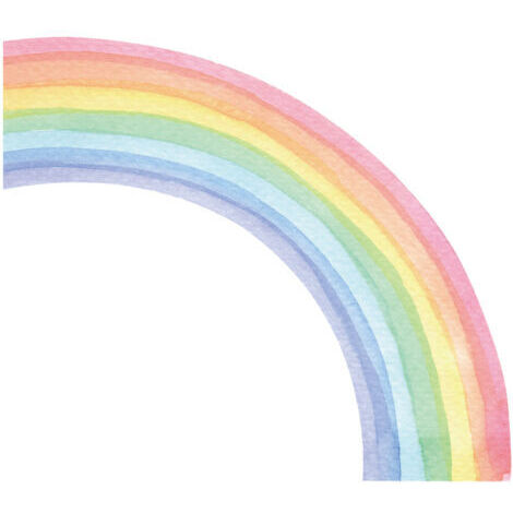 Muraux Arc en Ciel Sticker Mural Arc-en-ciel Demi-découpé DIY Amovible en Autocollant Mural Arc en Ciel pour Chambre de Bébé Fille Pépinière d'enfant Décoration Murale (1/5)