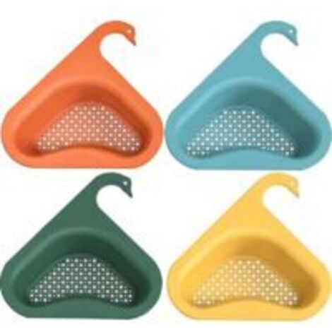 Lot de 4 passoires d'évier en forme de cygne, égouttoir triangulaire pour fruits, légumes, déchets et restes (1/5)