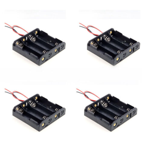 4 Piles AA 6V Batterie Case Holder Box Wired on/Off et Cover(4 Pièces ) (1/3)