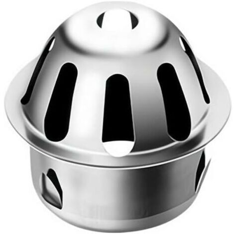 Grille d'évacuation ronde extérieure pour atrium, couvercle de dôme d'évacuation de toit en acier inoxydable, crépine anti-obstruction (50 mm) (1/5)