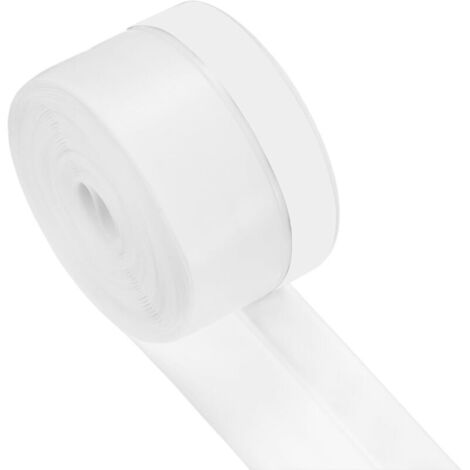 Joint d'étanchéité pour porte, 45 mm, silicone, 5 m, pour joints de fenêtres et portes de douche, ruban adhésif d'étanchéité [blanc] (1/5)