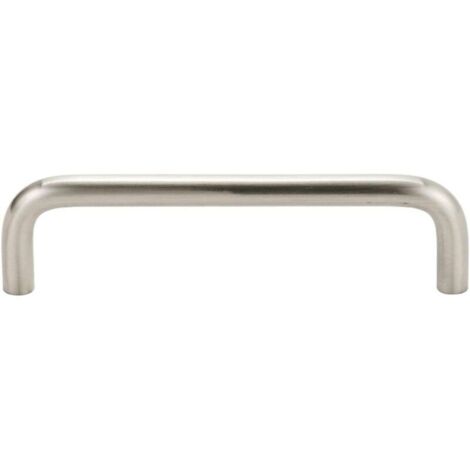 Poignée de meuble design, distance entre les trous 160 mm, pour cuisine, salle de bain, étagère, alliage d'aluminium, argent, 2 pièces (1/5)