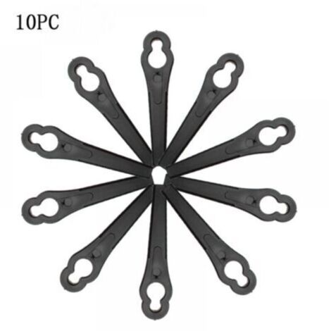 Lames de Rechange pour Coupe-Bordure, 10 Pcs Lames Coupe Bordure, Lame Tondeuse à Gazon Univers, Remplacement des Lames de d'Herbe (1/4)