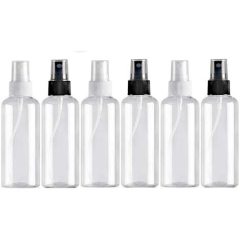 6PCS 100ml Flacon Vaporisateur, Bouteille de Voyage Vide Plastique Réutilisables Transparent Atomiseur De Poche, Bouteilles de Pulvérisation, Spray Sous-Bouteilles de Cosmétiques (1/5)