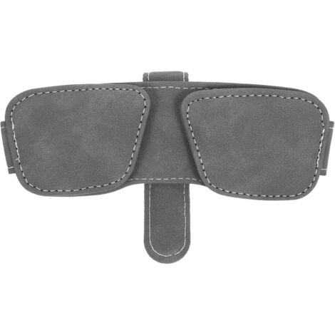 Porte-lunettes de soleil pour pare-soleil de voiture (gris) - Support de lunettes en cuir PU pour accessoires intérieurs automobiles (1/4)