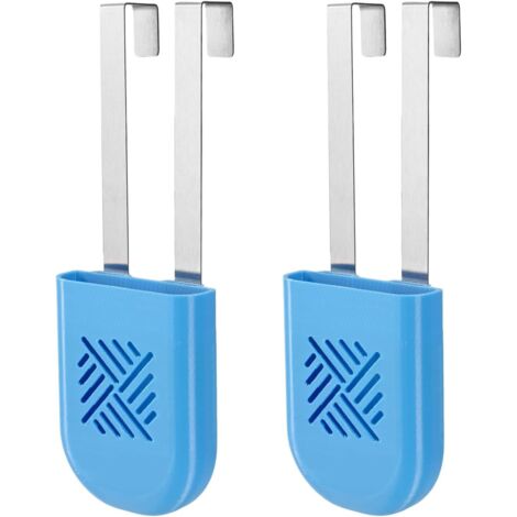 2pcs Support Réservoir Toilettes, Support Caddy Suspendu Blanc avec Double Crochet & Conception Multi-Trous S'adapte à la Plupart Réservoirs Toilettes Standard Installation Facile (Bleu) (1/5)