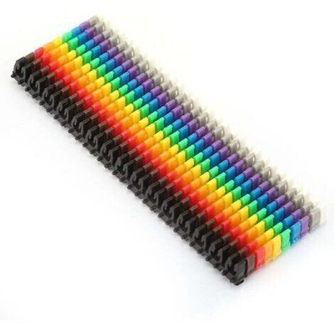 Repère Fil Electrique Marqueur de Câble de 09 Numéro Repère Clips de Fil Numérique en Plastique Étiquette du Tube de Fil de Câble Colorés (150 pièces 1,5 mm²) (1/5)